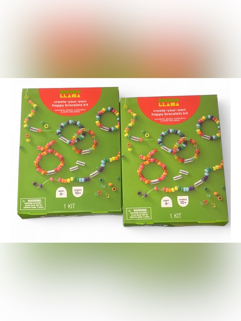 2 Kits of Mondo Llama Create-Your-Own Happy Bracelets Kit - Colorful Beads